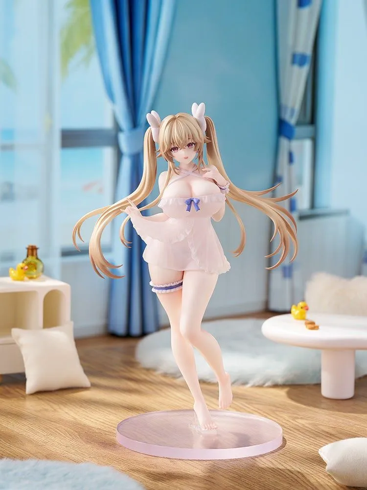 LessMore 1/8 scale Anchorage: Private Quarters Ver. figure from Azur Lane in a negligee with bunny hair clips, official product photo