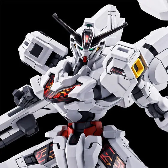 HG 1/144 Gundam Calibarn (Permet Score Five) with red-lit shell units, official product photo