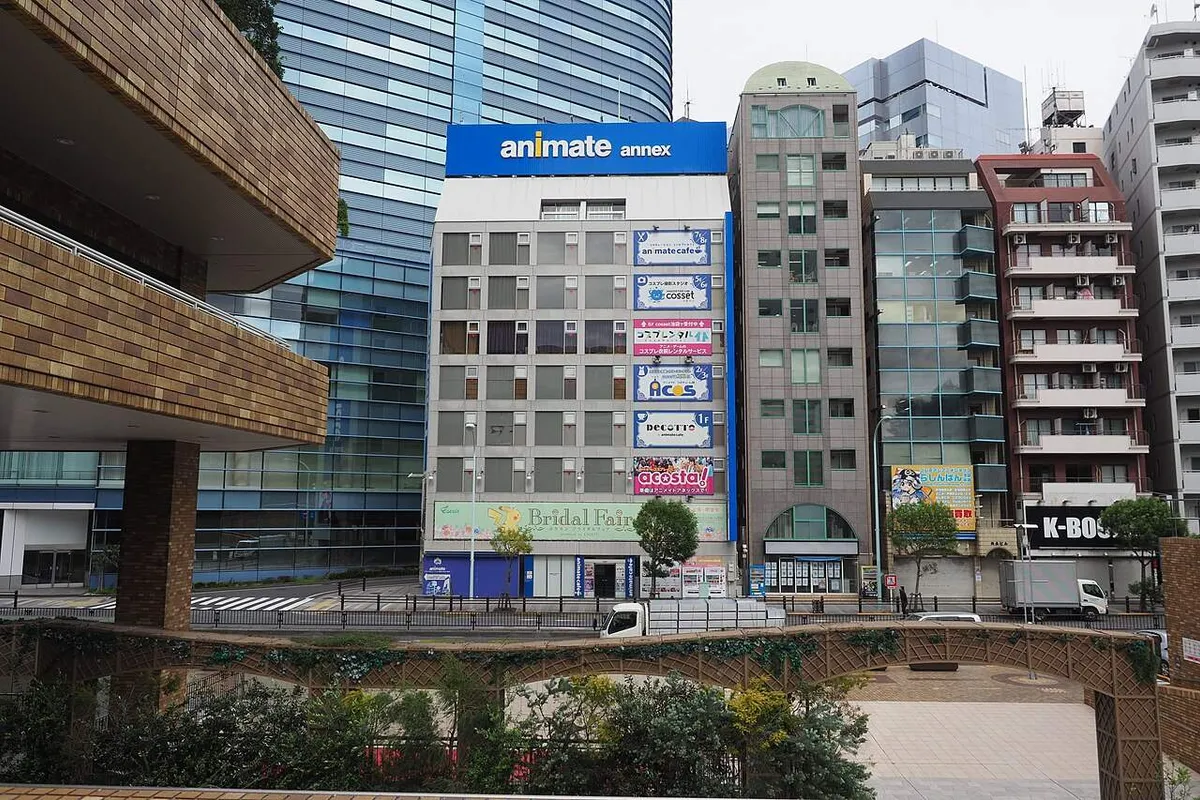 Animate Annex and the Lashinbang Ikebukuro main store on Otome Road, Higashi-Ikebukuro