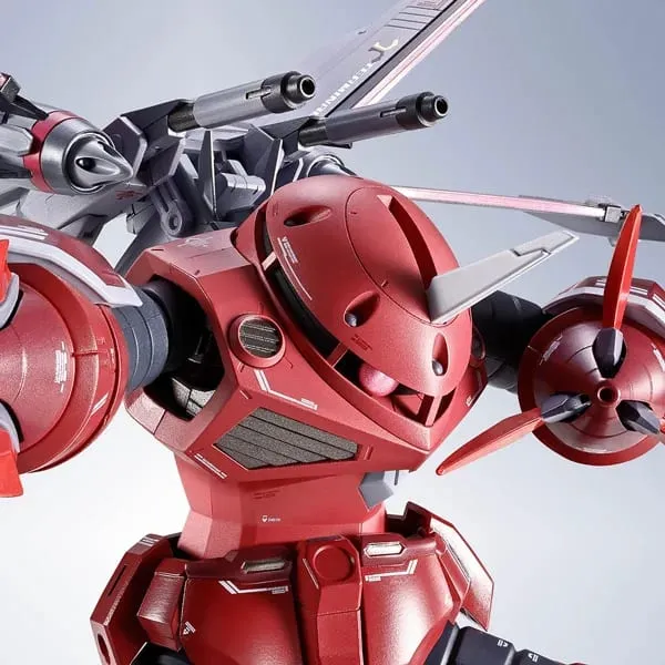 METAL ROBOT SPIRITS Z'Gok (SEED FREEDOM Ver.) painted sample with the Volantes backpack mounted, official product photo
