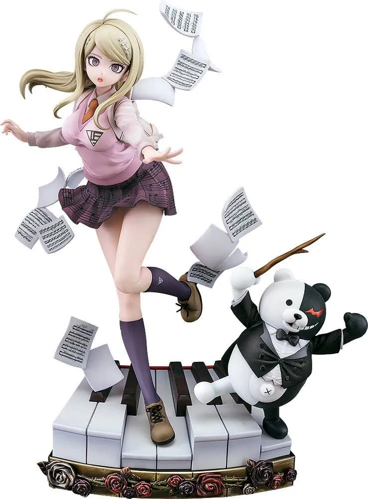 Phat Company 1/7 scale Kaede Akamatsu figure from Danganronpa V3: Killing Harmony, in her school uniform on a themed base, product photo