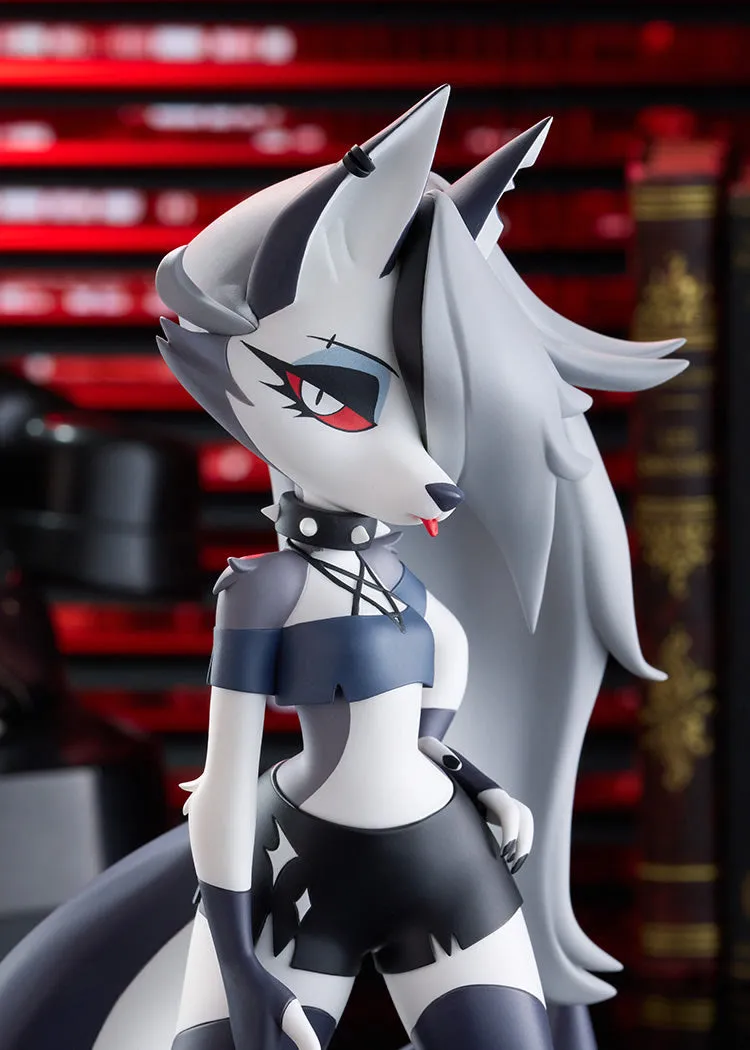POP UP PARADE Loona L Size from Helluva Boss, a grey and white hellhound girl with red-and-white eyes, official product photo
