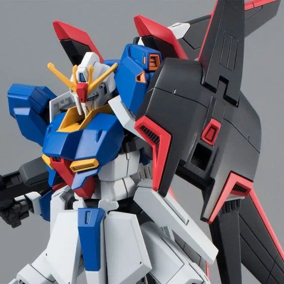 HGUC 1/144 Zeta Gundam (Wave Shooter) with enlarged black-and-red wing binders, official product photo